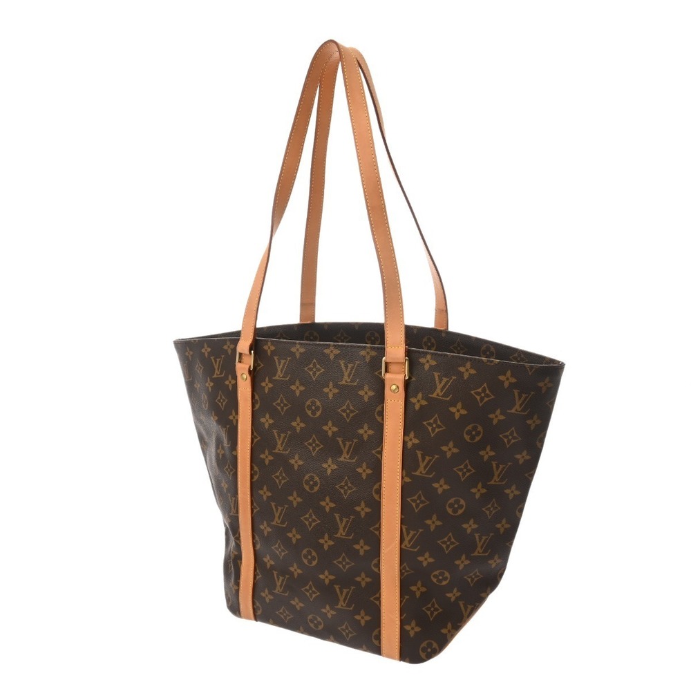 Louis Vuitton Monogram Bag Brown Sac Shopping Canvas Tote
